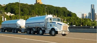 A dispatch truck on the road